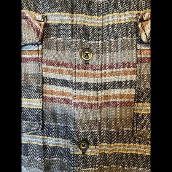 Vans Long Sleeve Striped Gray Button Up Shirt SZ XL MENS Preppy Skateboarding - Picture 4 of 7